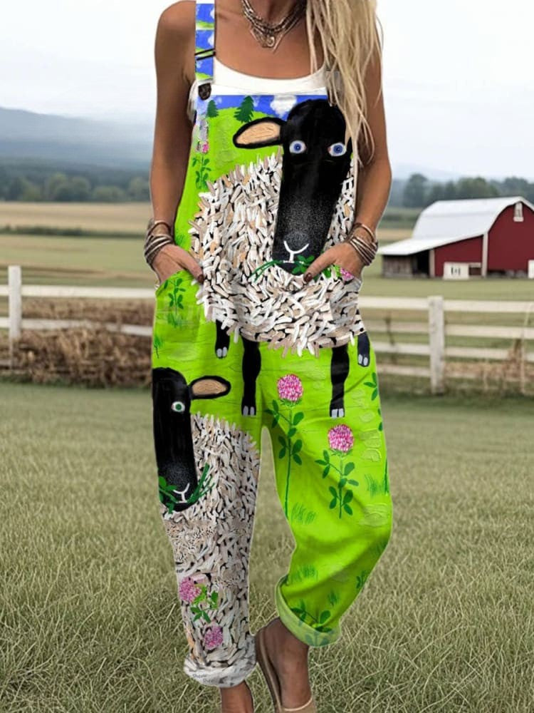 Nature-Inspired Embroidery Dungarees