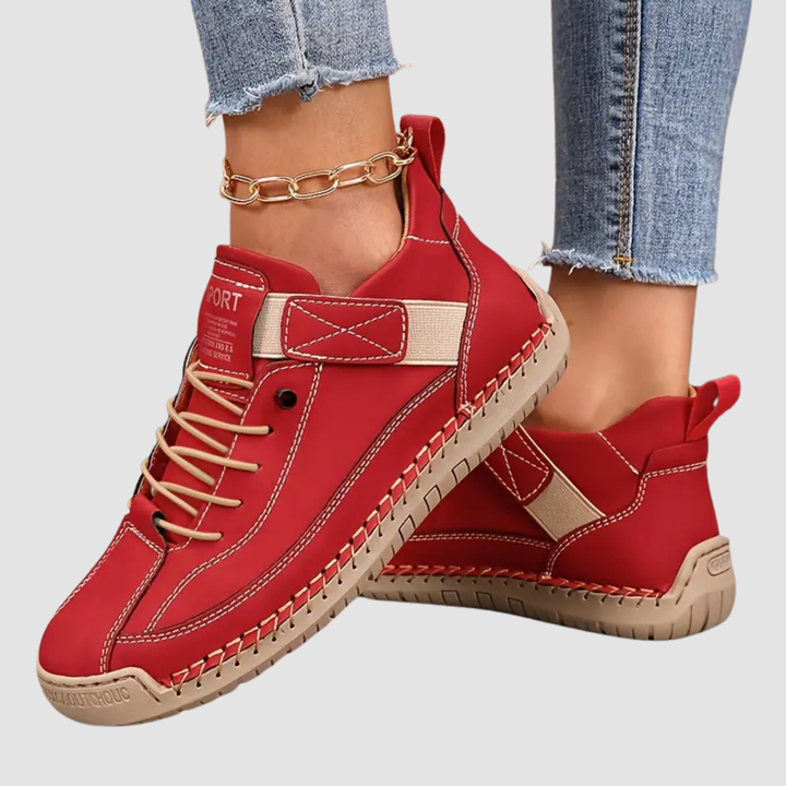 Mia | Orthopaedic Comfort Sneakers in Red