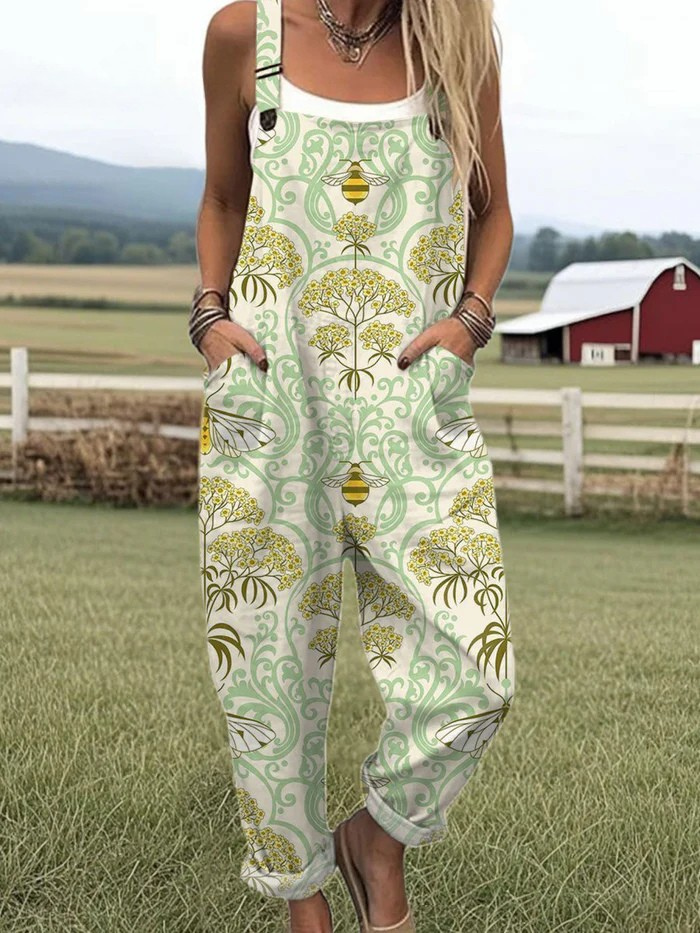 Nature-Inspired Embroidery Dungarees