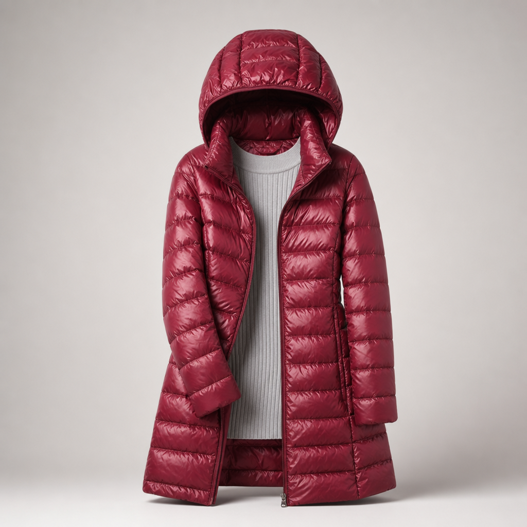 Feathra Ultralight Down Jacket in Red